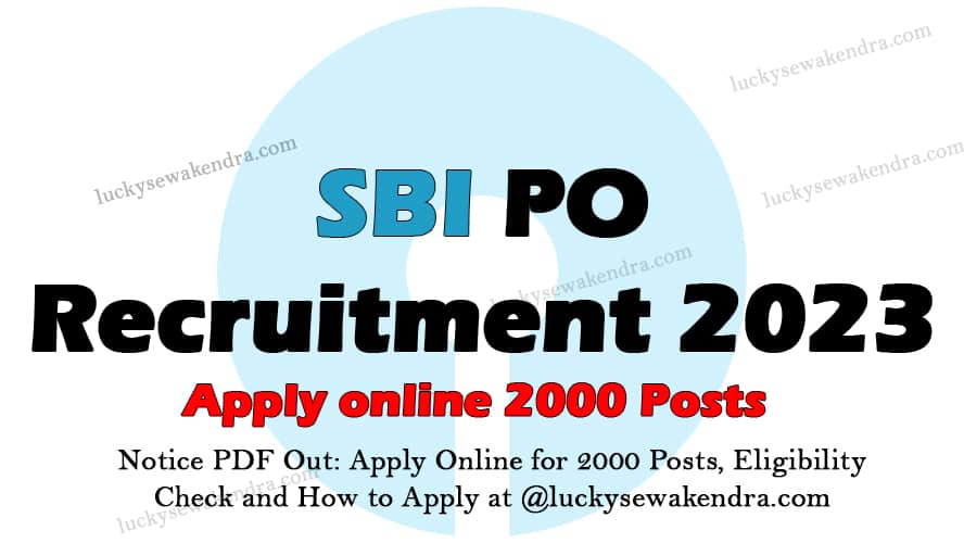 SBI PO Recruitment 2023